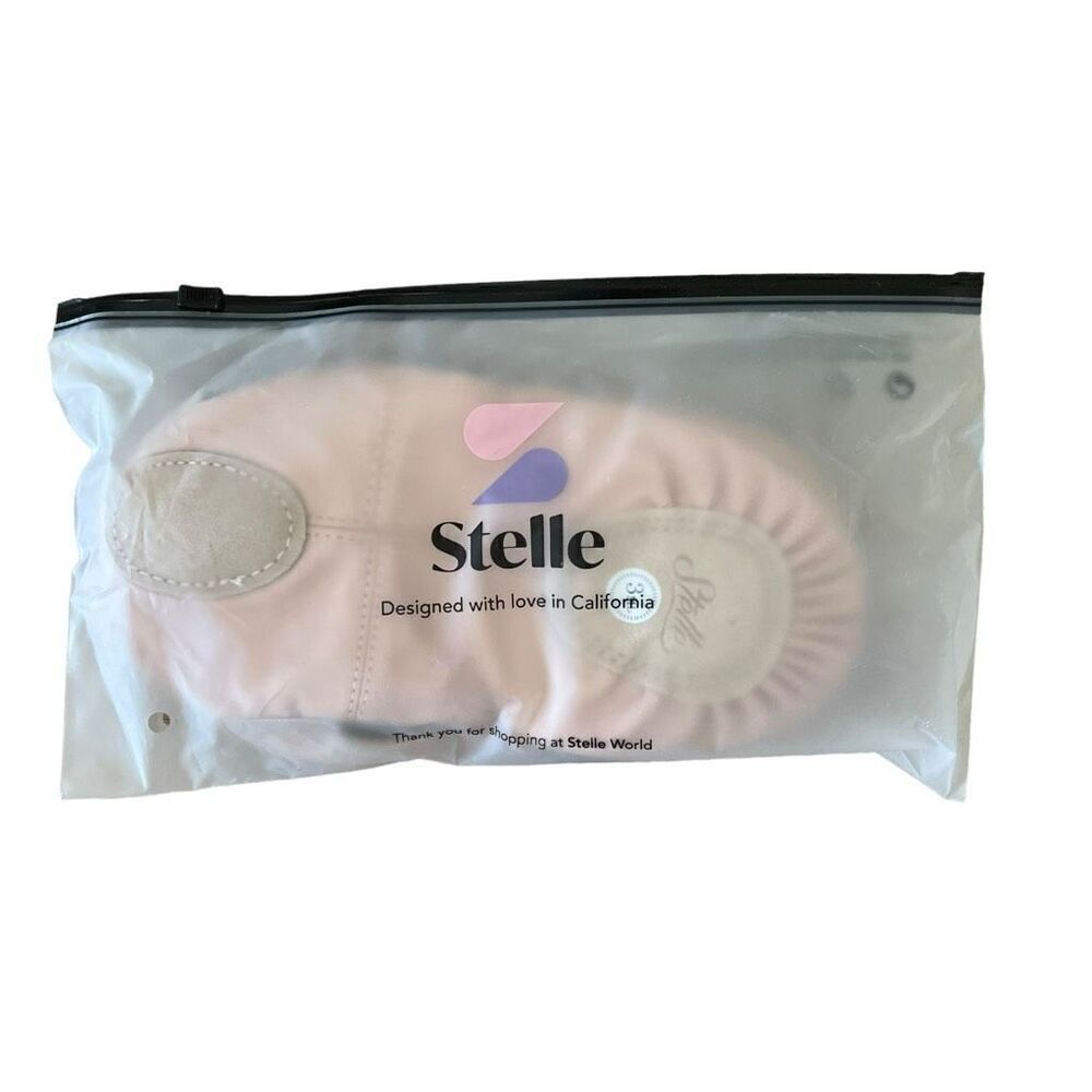 NWT Stelle Kids Girls Slippers Leather Sole Ballet Practice Shoes Size 3ML Pink